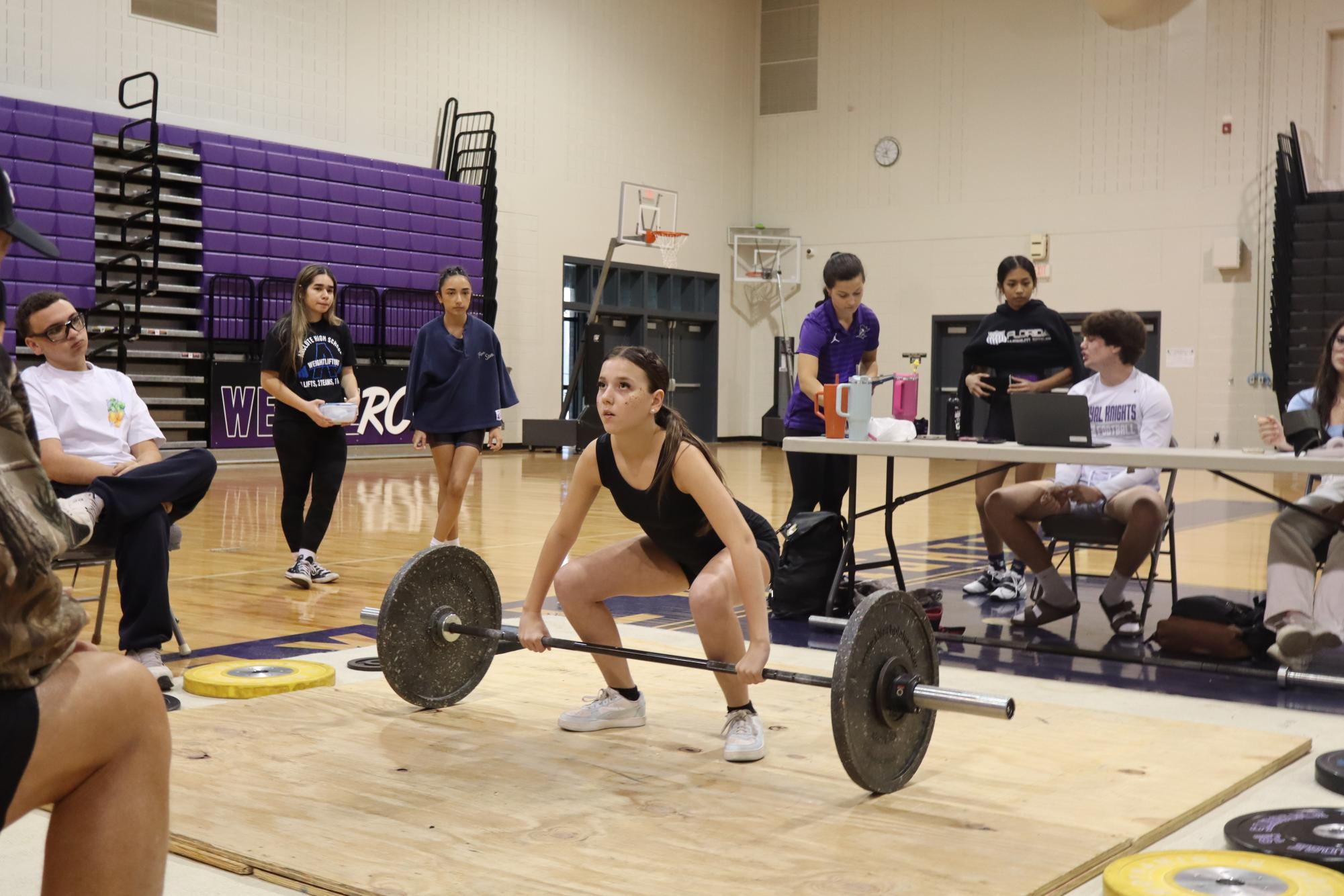Freshmen in Girl's Weightlifting